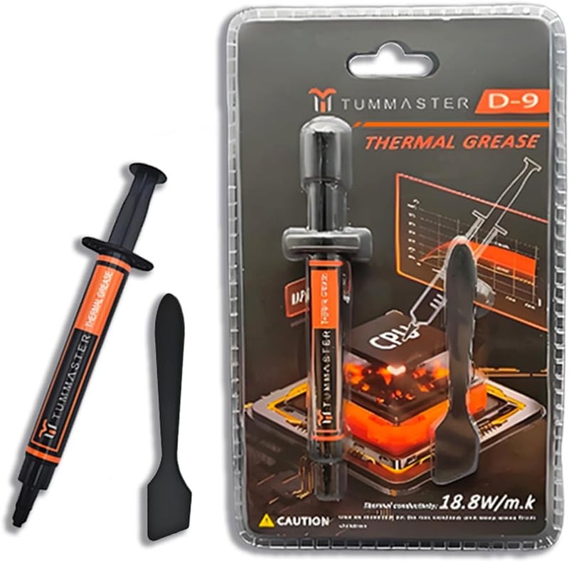 TUMMASTER D-9 (incl. Spatula,2g/4g Box) Ultimate Performance Thermal Paste for Computer Manufacturing, Ideal for IC/Processor/CPU/GPU/All Coolers (2/4 Grams) (2, Grams) - Image 1